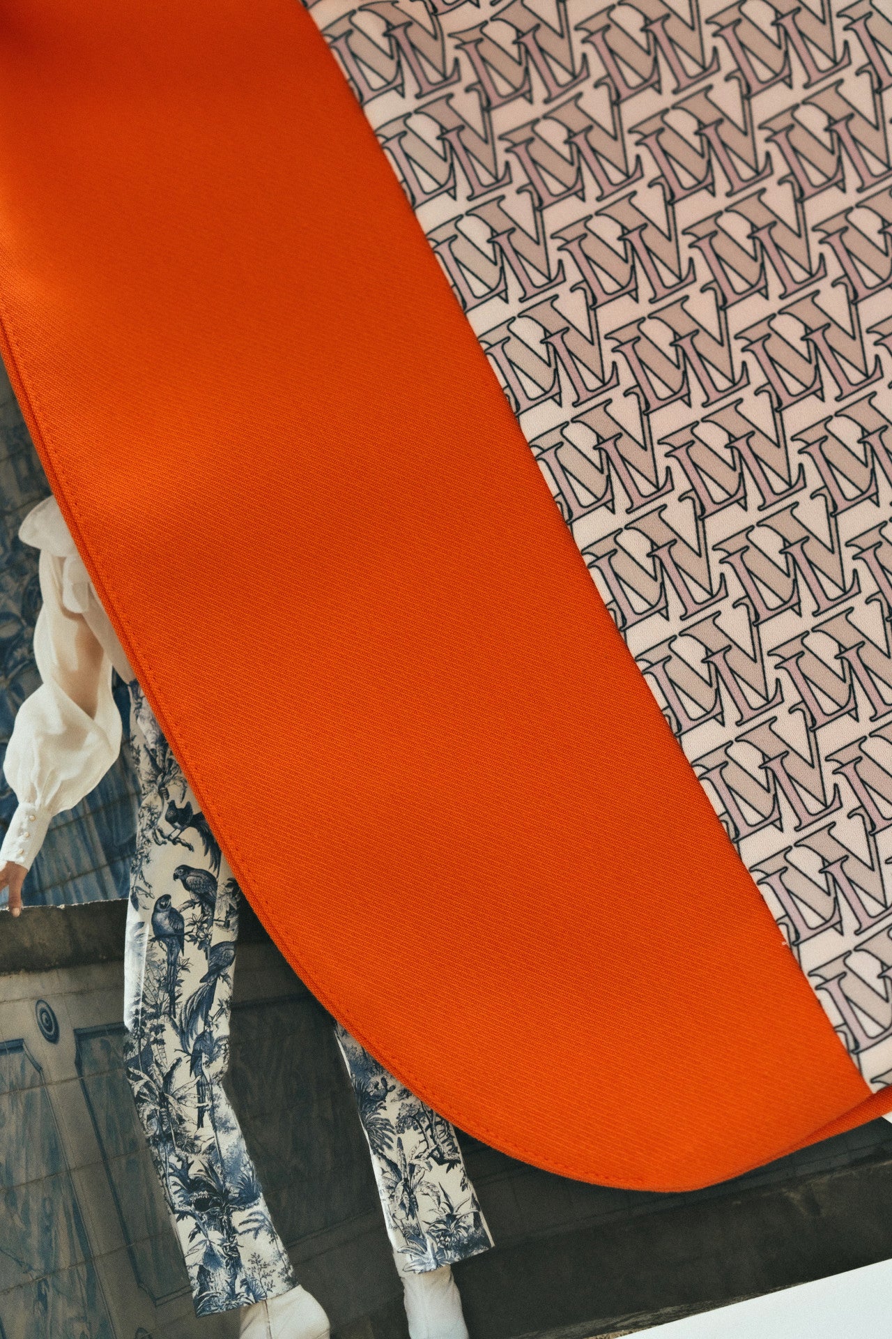 Women’s Long Blazer – Orange Flame