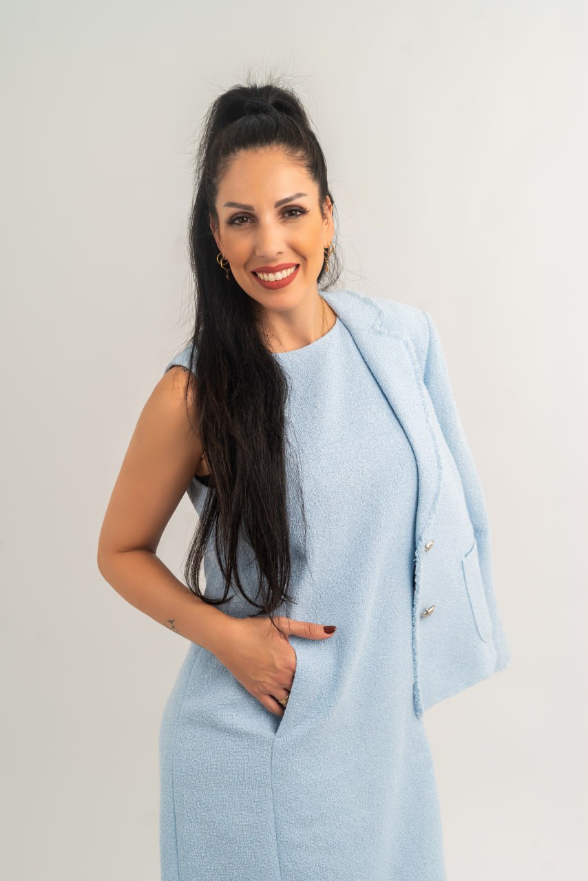 Women’s Dress Suit – Powder Blue (Dress + Blazer)