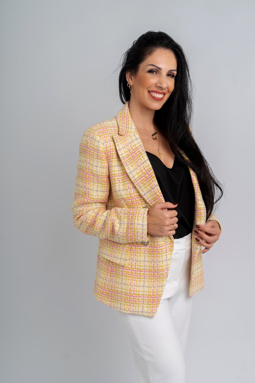 Women’s Tweed Blazer – Pastel Tweed