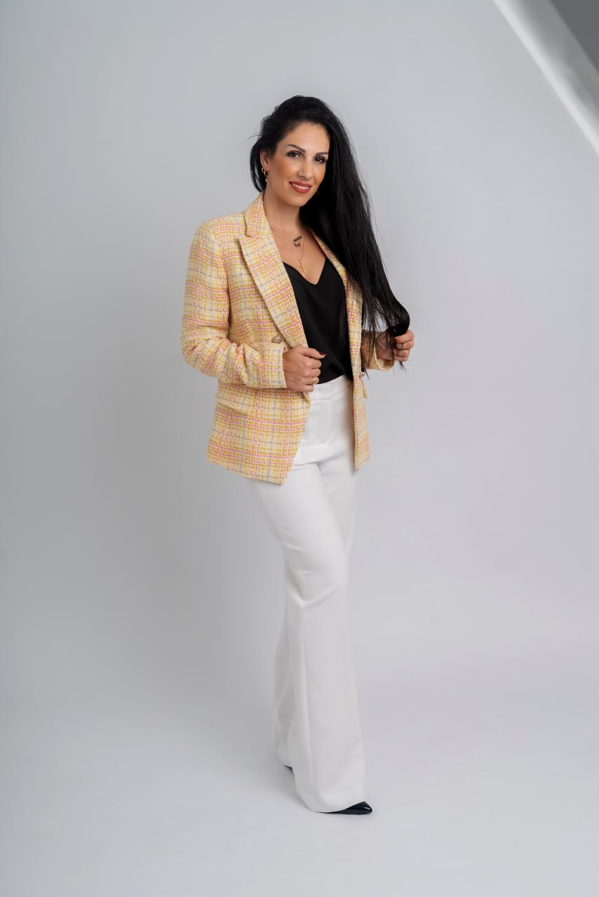 Women’s Tweed Blazer – Pastel Tweed