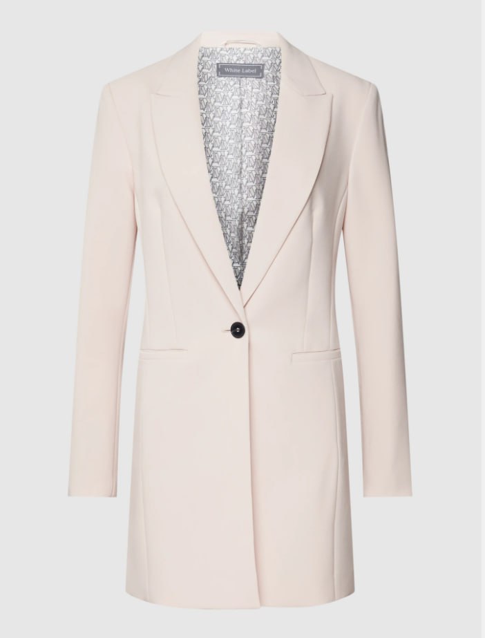 Women’s Long Blazer – Cappuccino Nude