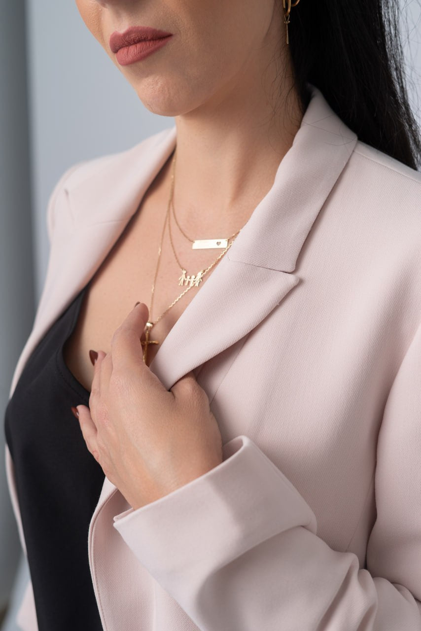 Women’s Long Blazer – Cappuccino Nude