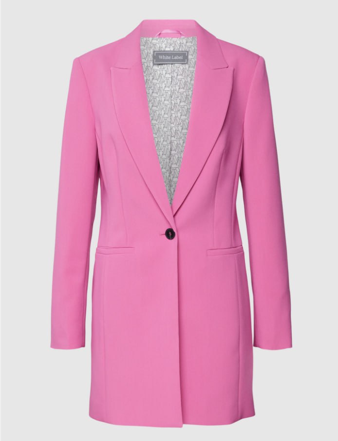 Women’s Long Blazer – Bright Pink