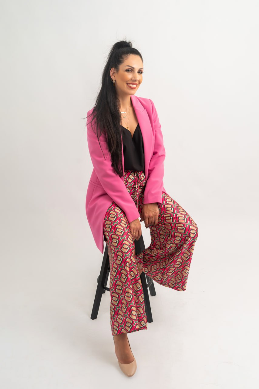 Women’s Long Blazer – Bright Pink