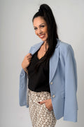 Women’s Short Blazer – Soft Blue Mist