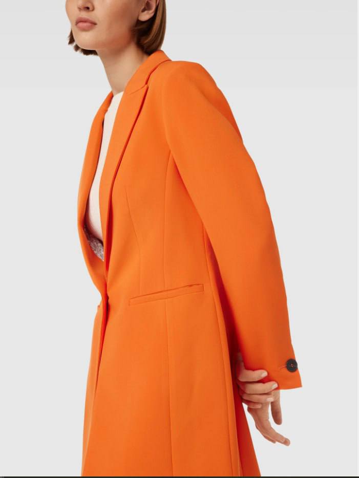 Women’s Long Blazer – Orange Flame