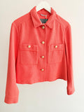 Women’s Short Textured Blazer – Soft Coral