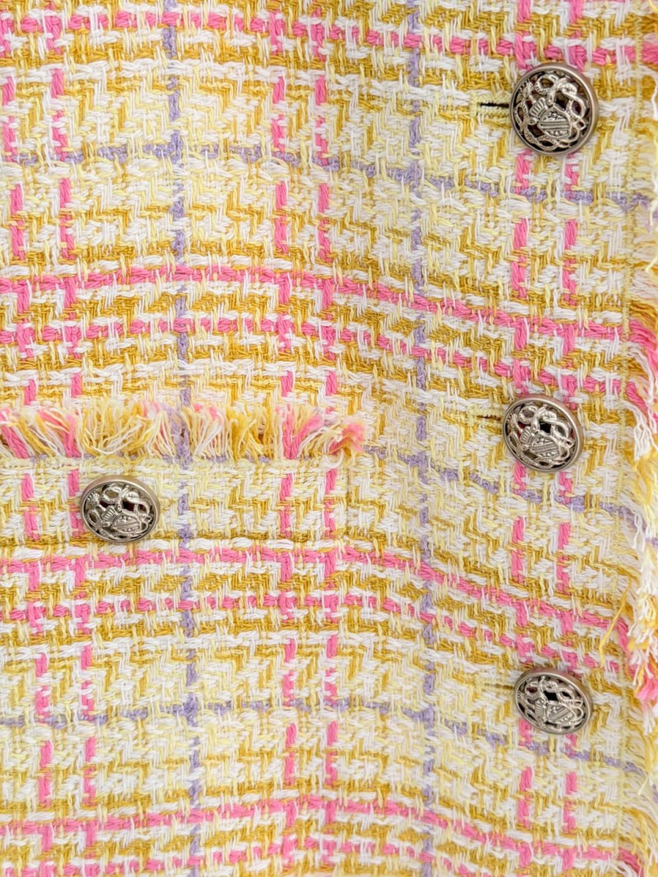 Women’s Short Tweed Blazer – Sunny Tweed Check