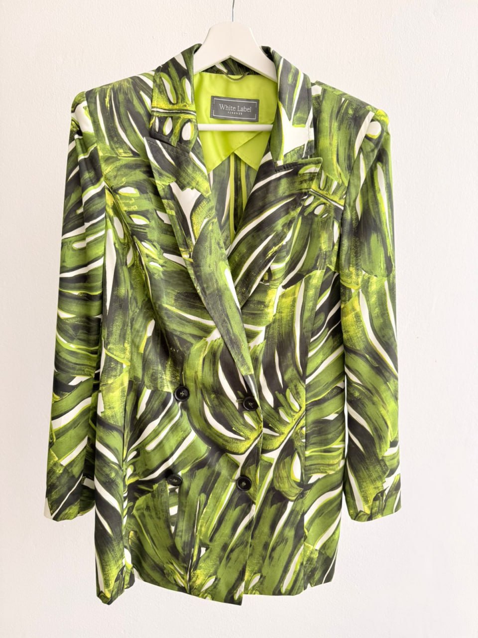 Women’s Light Blazer – Tropical Leaf Print