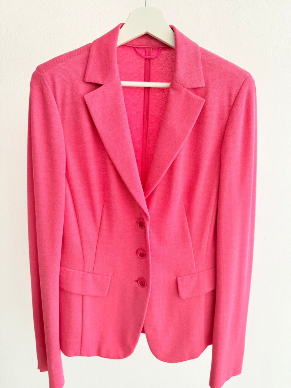 Women’s Short Knit Blazer – Soft Pink