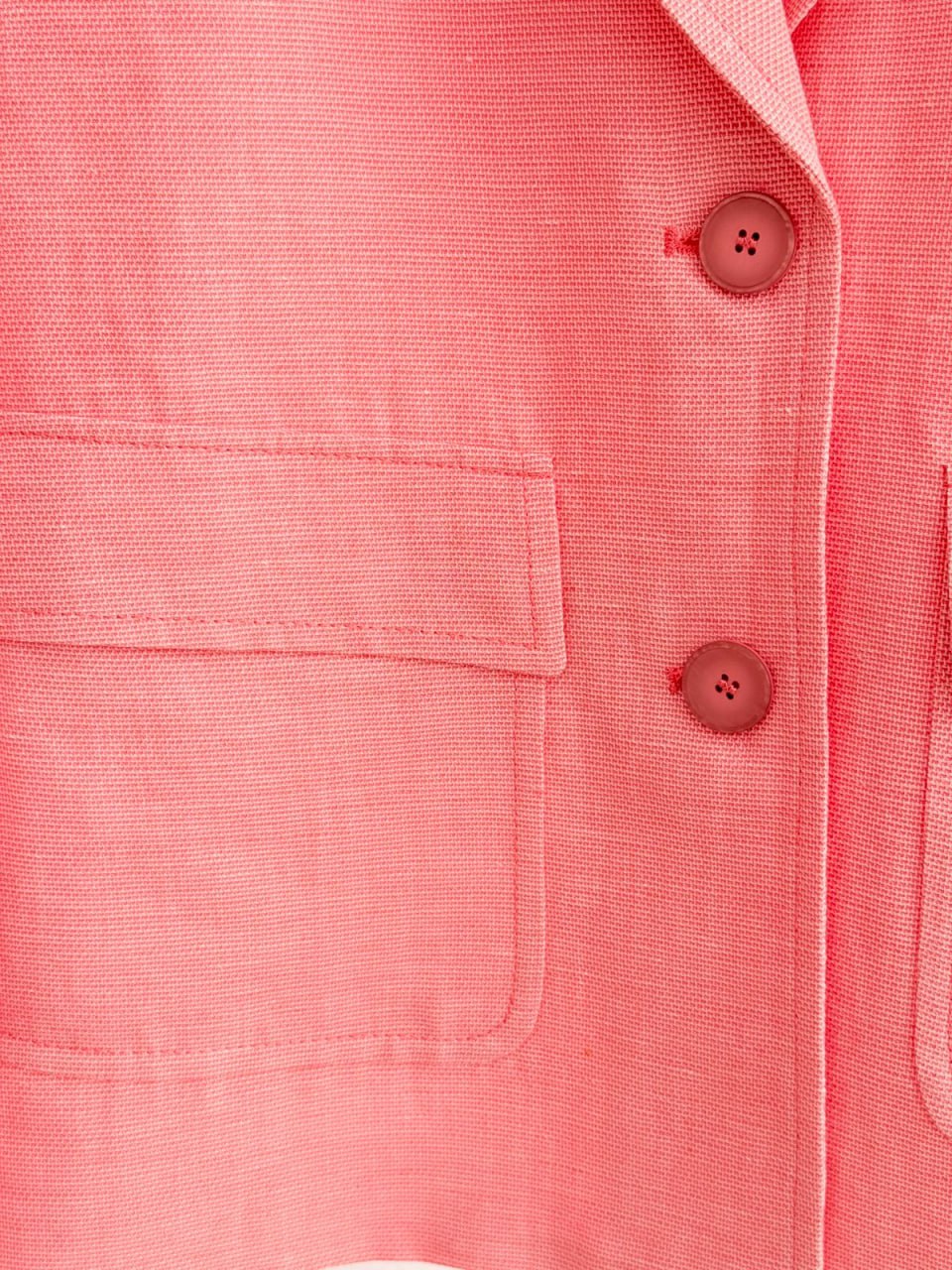 Women’s Short Linen Blazer – Peach Rose Linen