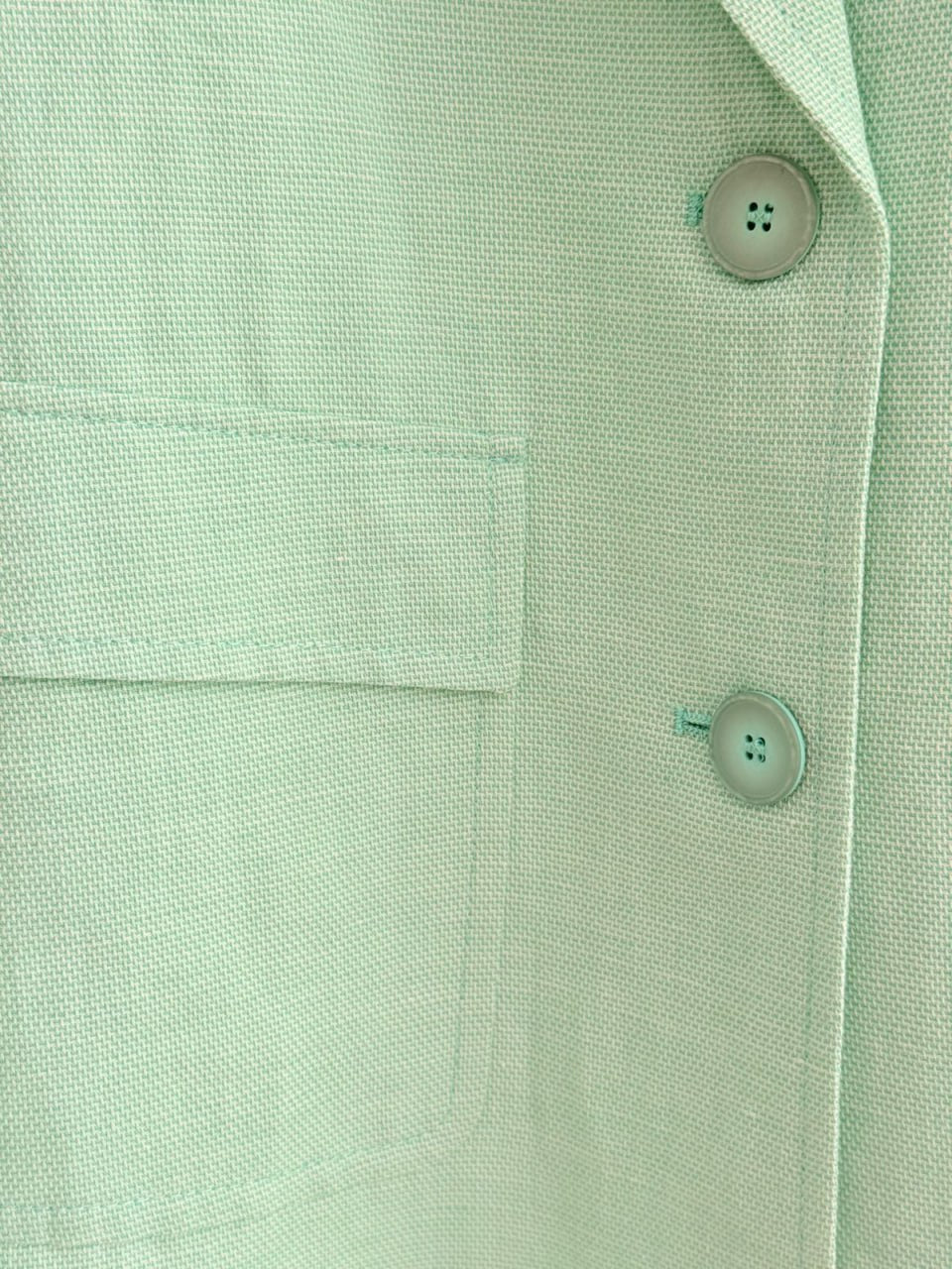 Women’s Short Linen Blazer – Mint Green Linen