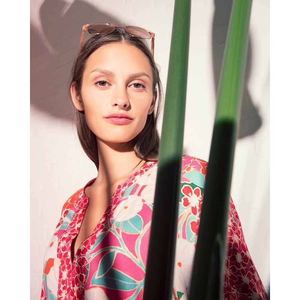 Women’s Printed A-Line Dress – Pink Floral