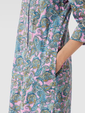 Women’s Printed A-Line Dress – Blue Pink Paisley