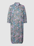 Women’s Printed A-Line Dress – Blue Pink Paisley