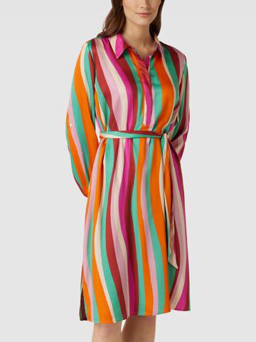 Women’s Viscose Shirt Dress – Multicolour Stripe