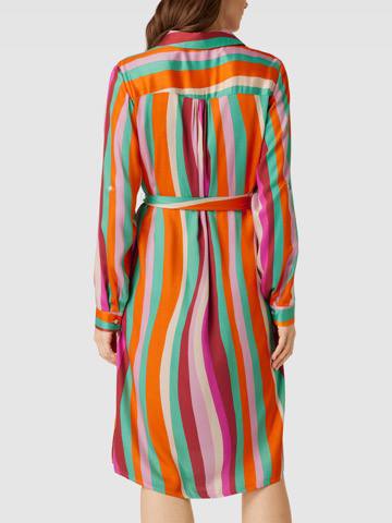 Women’s Viscose Shirt Dress – Multicolour Stripe