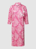 Women’s Printed A-Line Dress – Pink Paisley Floral