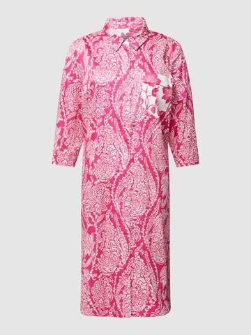 Women’s Printed A-Line Dress – Pink Paisley Floral