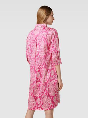 Women’s Printed A-Line Dress – Pink Paisley Floral