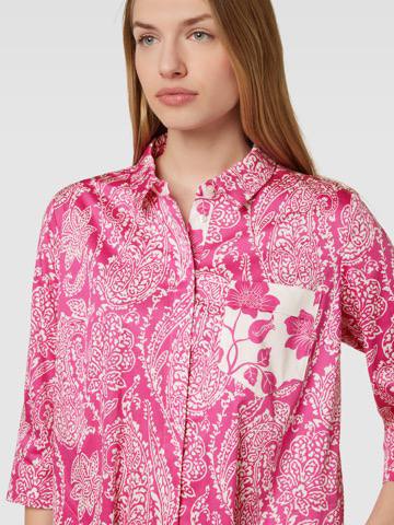 Women’s Printed A-Line Dress – Pink Paisley Floral