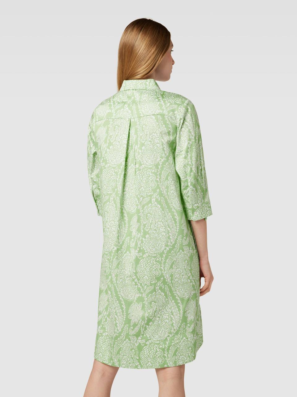 Women’s Printed A-Line Dress – Green Paisley