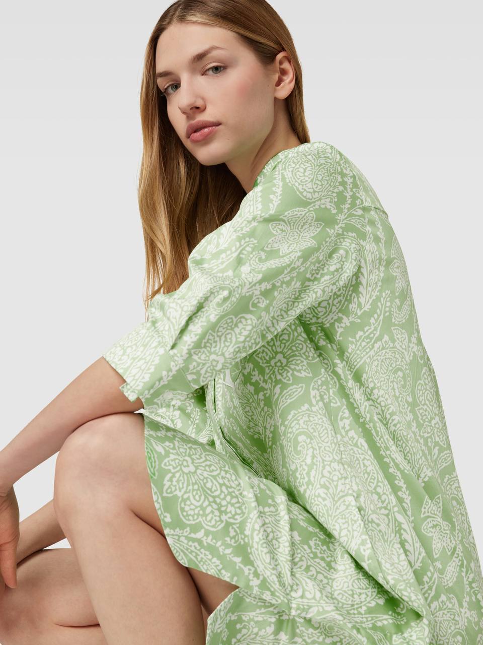 Women’s Printed A-Line Dress – Green Paisley