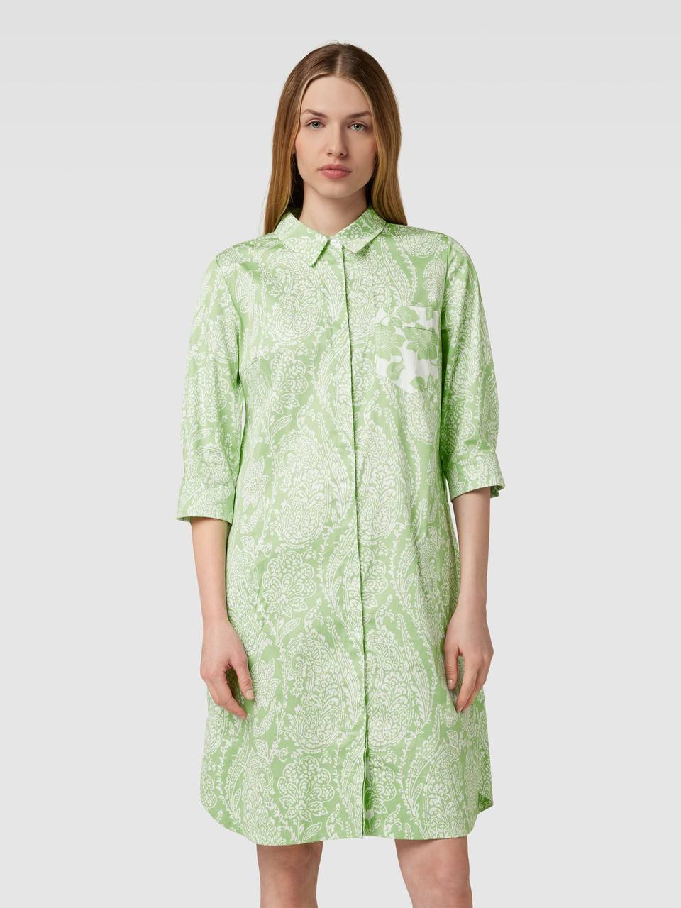 Women’s Printed A-Line Dress – Green Paisley