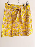 Women’s Floral Print Shorts – Yellow/Beige (High-Waist)