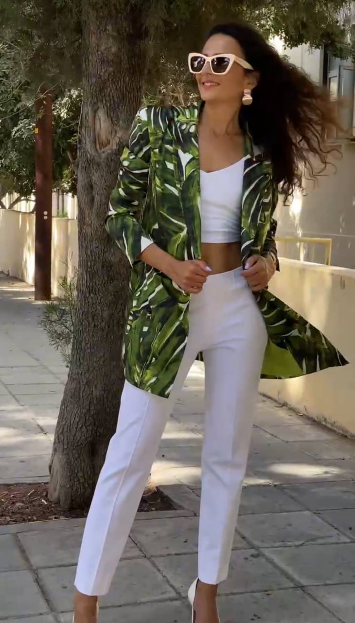 Women’s Stretch Tailored Pants – White