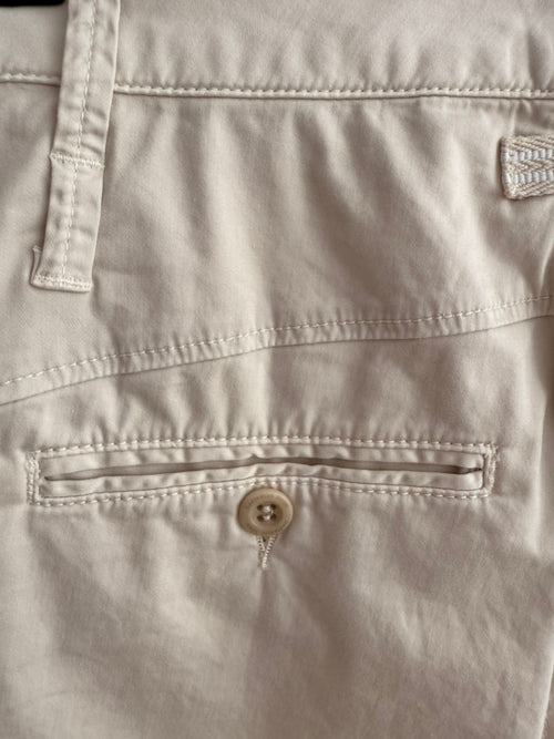 Women’s Casual Tailored Pants with Button Detail – Light Beige