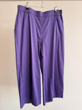 Women’s Wide-Leg Pants – Purple Satin Finish